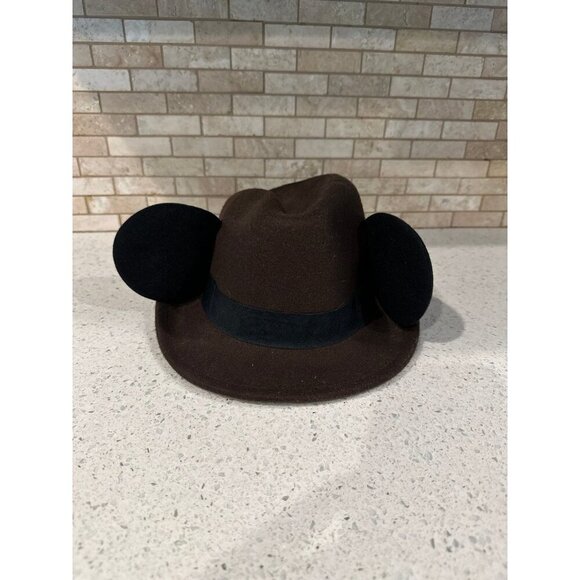 Disney Accessories - DISNEY‎ Cruise Line Mickey Ears Brown Felt Hat One Size